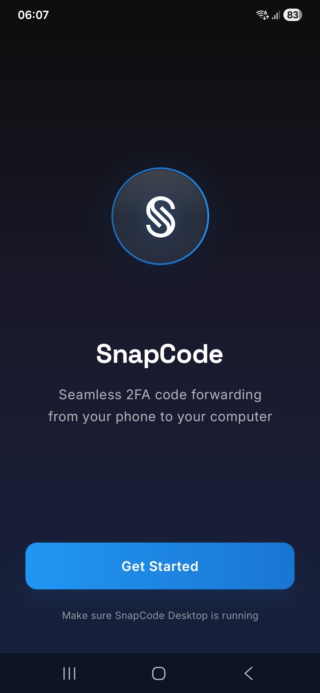 SnapCode Android app screenshot 1
