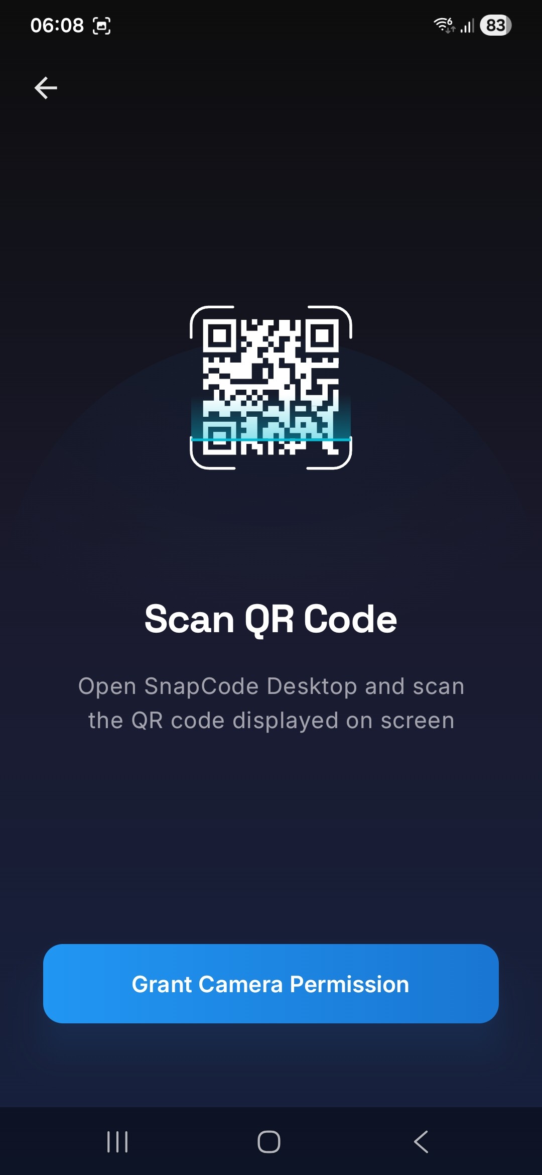 SnapCode Android app screenshot 2